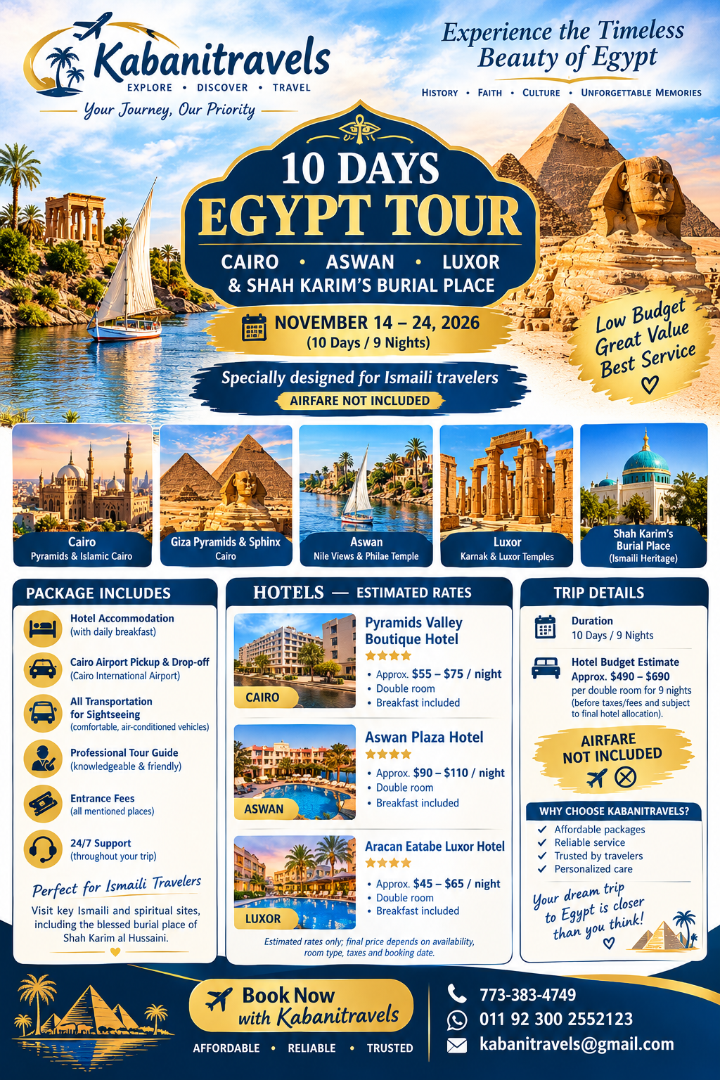 10 Days Egypt Tour